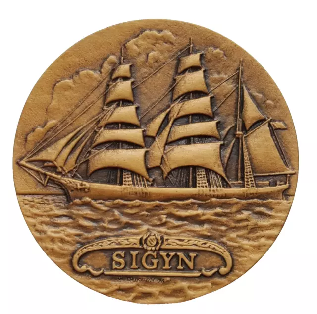 Sweden - Eriksson bronze art medal "SIGYN"   50 mm, 63 gr