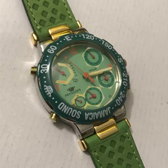 PRYNGEPS JAMAICA SOUND Rm004 Vintage watch quartz RARO NOS EUR 150