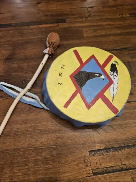 Vintage Native American Hand Drum Unqiue