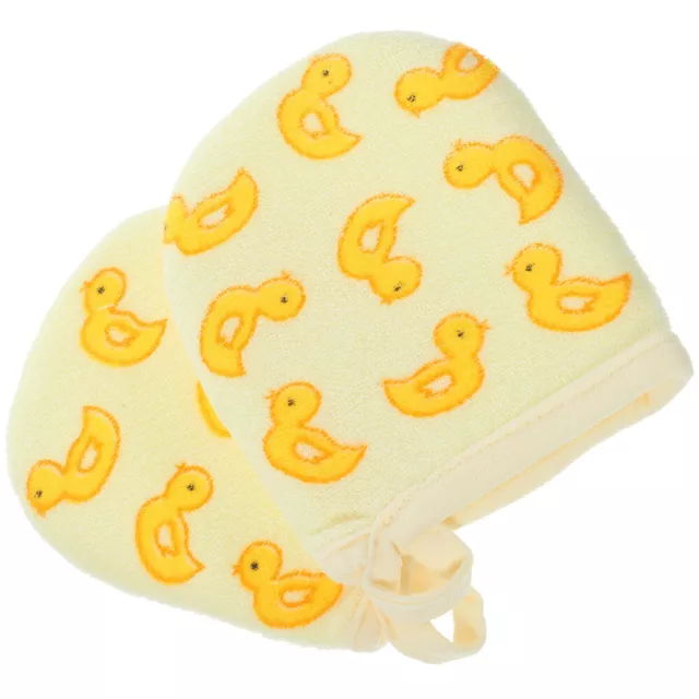 Kids Glove Exfoliating Shower Bath Gloves Lovely Baby Mittens Child Soft Towel