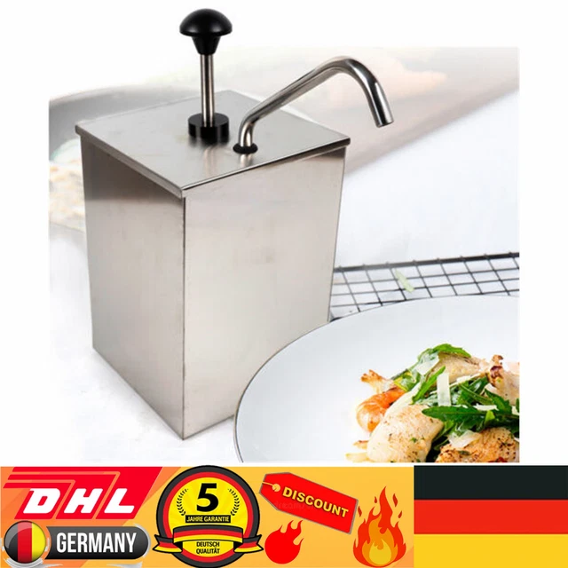 4L Einköpfe Dispenser Ketchup Senf Spender Saucenspender Dosierspender Edelstahl