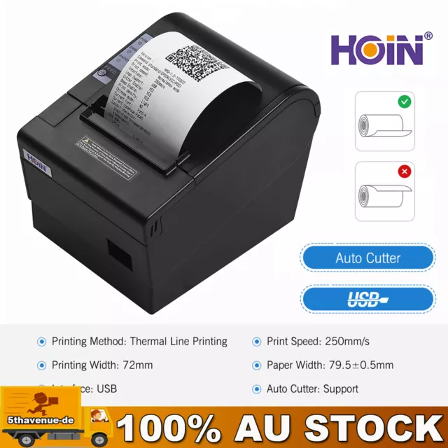 HOIN 80mm USB Thermal Receipt POS Printer Commands for Supermarket Store Home