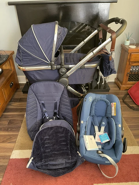 iCandy Peach 5 Travel System Pram Pushchair Indigo Brand New Maxi Cosi Car Seat