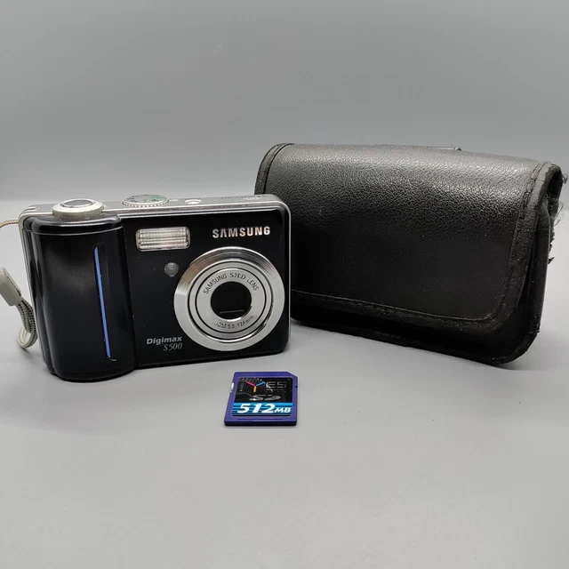 Samsung Digimax S500 5.1MP Compact Digital Camera Black Tested