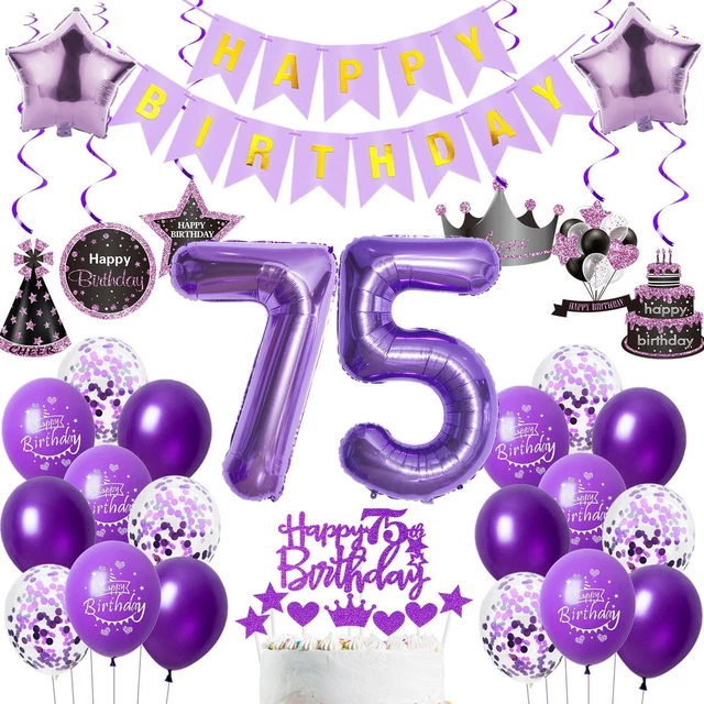 75. Geburtstag Deko Set Rosegold - Komplettset Für Geburtstagsfeier