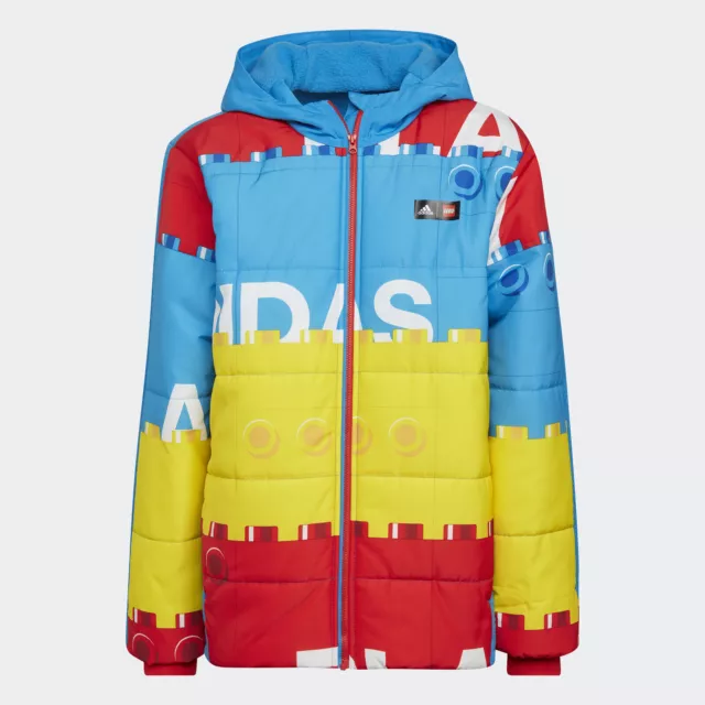 Kids Adidas x Lego U Lego W 2in1 Puffer Padded Jacket - Size Large HM2228 $220