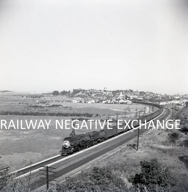 Southern Pacific SP 4-8-2 #4327 train leaving Martinez, 1 Original Negative