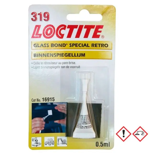 Loctite 319 Kit Colle Verre Metal Retroviseur Sur Pare-Brise Pro