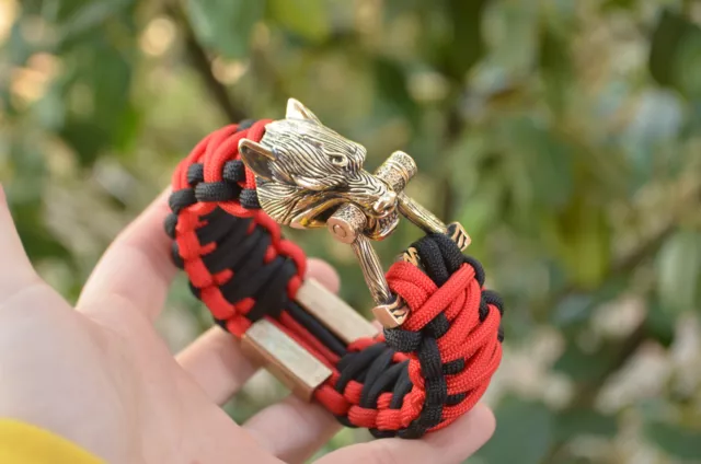 Bracelet Survival Paracord Jewelry Wolf SOF UA. Special Operations Force Ukraine