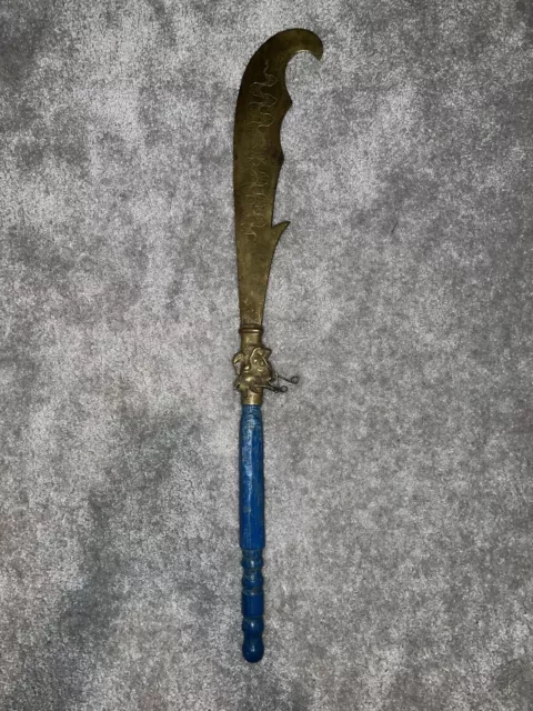 Ancient Antique Unique Chinese Old Bronze Gold Gilded Sword