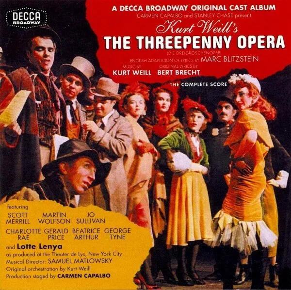 Threepenny Opera by 1954 Off-Broadway Revival Cast (CD) NEW SEALED