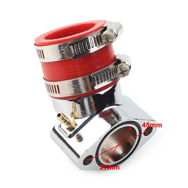 Performance Aluminum Intake Manifold For GY6 150cc Chinese Scooter & GoKart – Silver