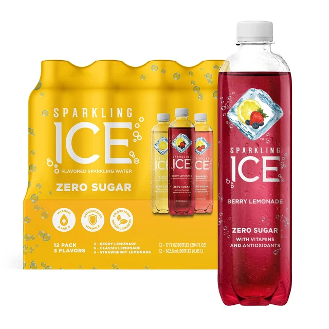 SPARKLING ICE LEMONADE Variety Pack Flavored Water Zero Sugar 17 Fl Oz