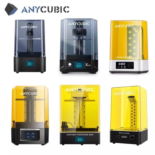 ANYCUBIC Photon Mono X 6Ks/ M3 Max/ M5s Pro 14K LCD 3D Printer/ Wash&Cure lot