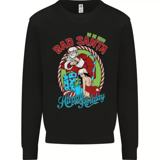 Christmas Bad Santa Funny Xmas Mens Sweatshirt Jumper