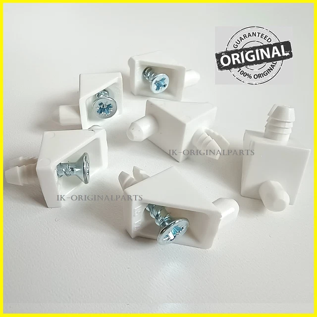 IKEA PAX KOMPLEMENT Shelf Support Pins Plugs Fixings Brackets White £3.