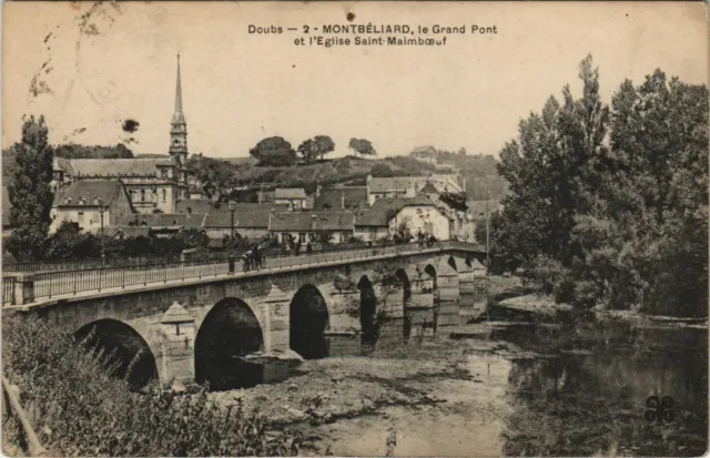 CPA MONTBÉLIARD - le Grand Pont et l'Église St-Maimboeuf (131370)