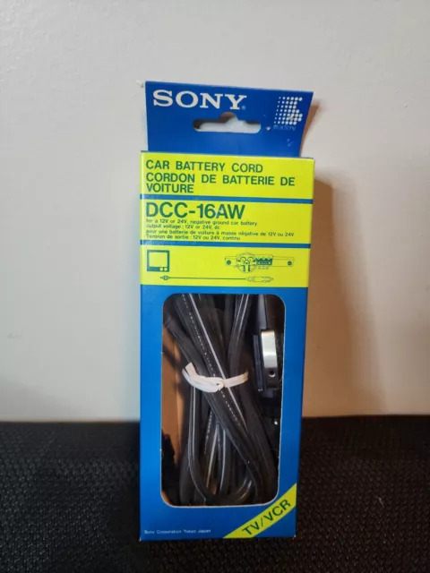 Sony Car Battery Cord Model Dcc-16Aw Tv/Vcr New In Box 1984