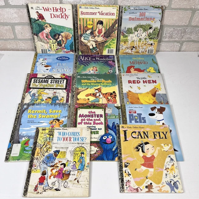 Little Golden Book Lot of 14 Vintage New Childrens Variety Disney Sesame Street