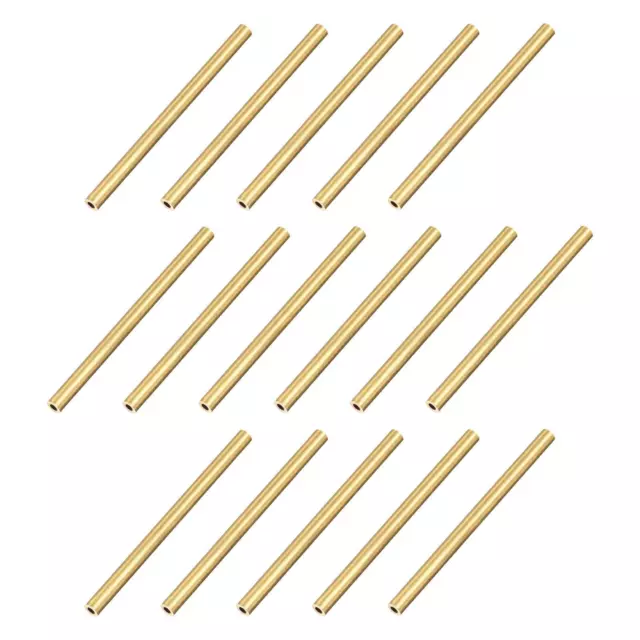 Laiton Tube 2mm Diamètre Extérieur 0,5mm Paroi Épaisseur 30mm Tuyau Tube 16Pcs