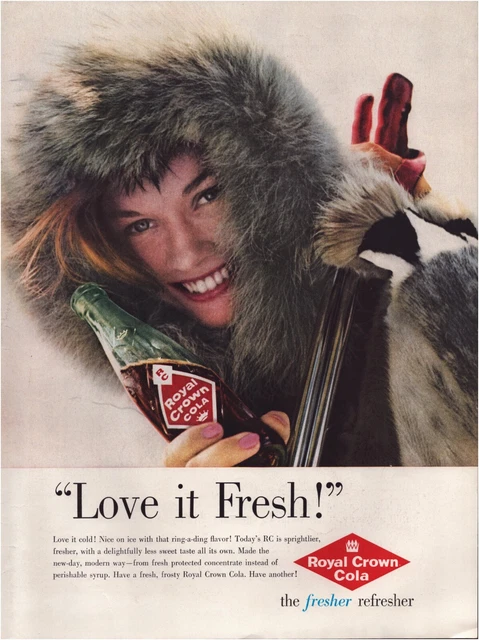 Print Ad Royal Crown RC Cola 1960 Full Page Large Magazine 10.5"x13.5"