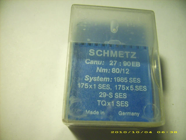 70 pc SCHMETZ sewing machine needles 1985 SES 175x1 SES Nm 80/12