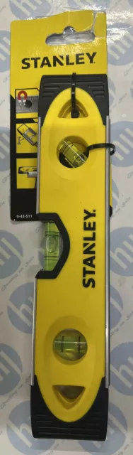 Stanley 0-43-511 Spirit level Magnetic Shock proof Torpedo Level 230mm 23cm 9"