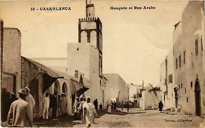 CPA AK CASABLANCA Mosquee et Rue Arabe MAROC (824555)