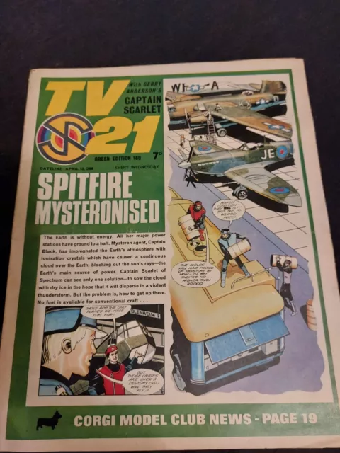 Vintage TV CENTURY 21 Comic No 169 Thunderbirds Captain Scarlet 13 APRIL 1968