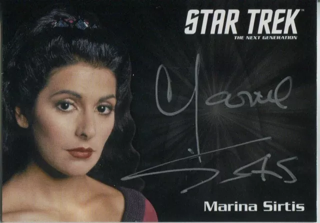 Star Trek TNG Portfolio Prints Autograph Card Marina Sirtis