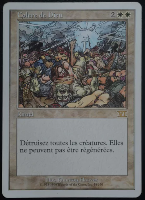 mtg magic wrath of god 6 th e edition FRENCH vf fr colere de dieu