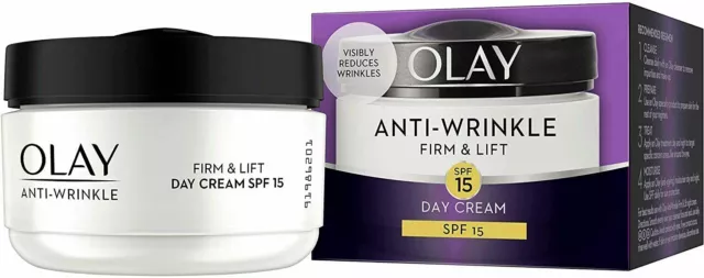 OLAY Anti-Wrinkle Firm and Lift  SPF15 Anti Ageing Moisturiser Day Cream, 50 ml