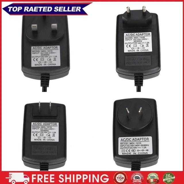 AC/DC ADAPTER 10V 1.5A Power Adapter UK/AU Plug 50/60HZ for LED Light ...