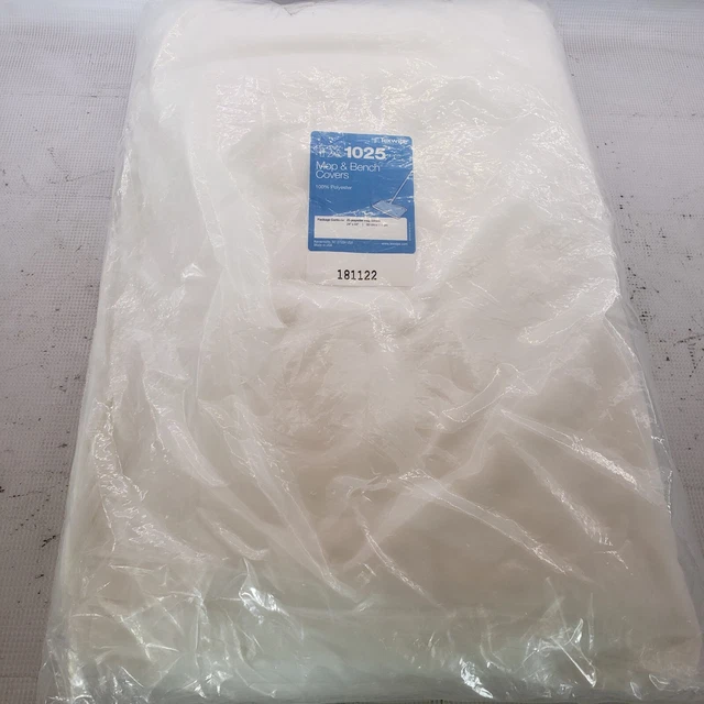 Texwipe AlphaWipe TX1025 Polyester Cleanroom Mop & Bench Covers, 24" x 44" (25)