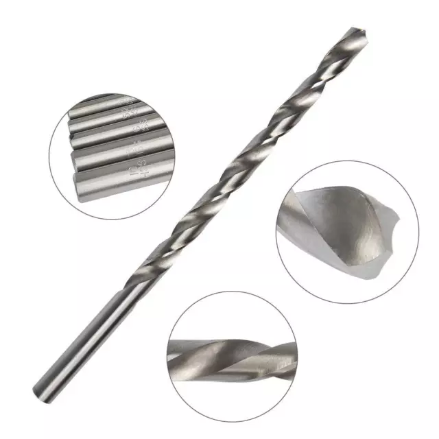 6-20mm High Speed Steel Twist Drill Bits Extra Long HSS Drill Bits For Metal AU 2