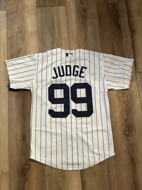 Aaron Judge #99 New York Yankees White Pinstripes KIDS Jersey YOUTH MED Stitched