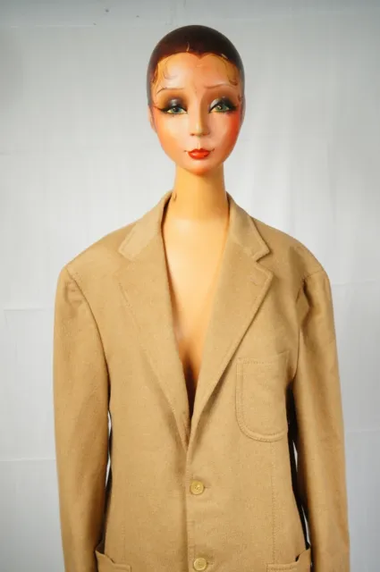 Women's Valentino Vicuna Cashmere Camel Beige Suit Jacket Coat ~ Size 52/L