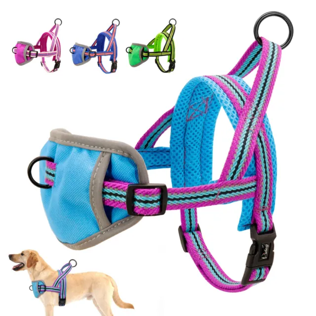 Reflective Pet Dog Front Leading Harness No Pull Mesh Padded Dog Walking Vest