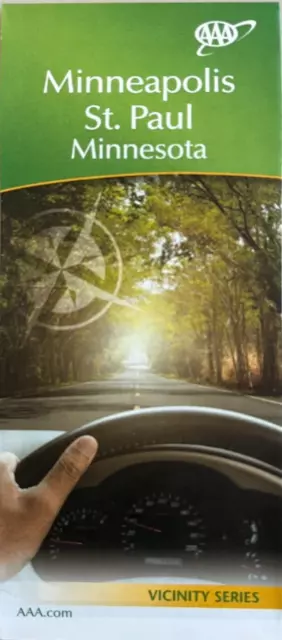 New AAA MINNEAPOLIS ST. PAUL MINNESOTA ROAD MAP  Highway Vicinity  MN CITY  2022