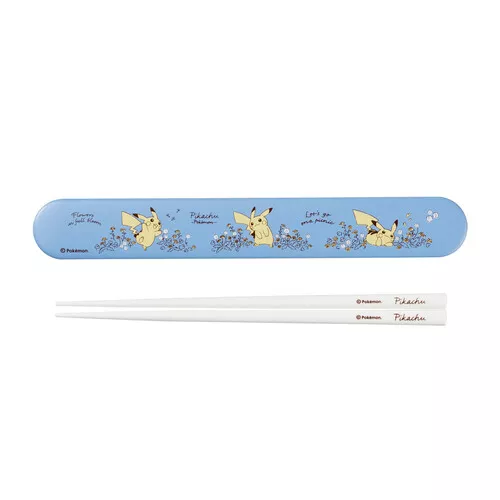 Pokemon Center Original Flowers in full bloom Pikachu Chopsticks with Case Bento