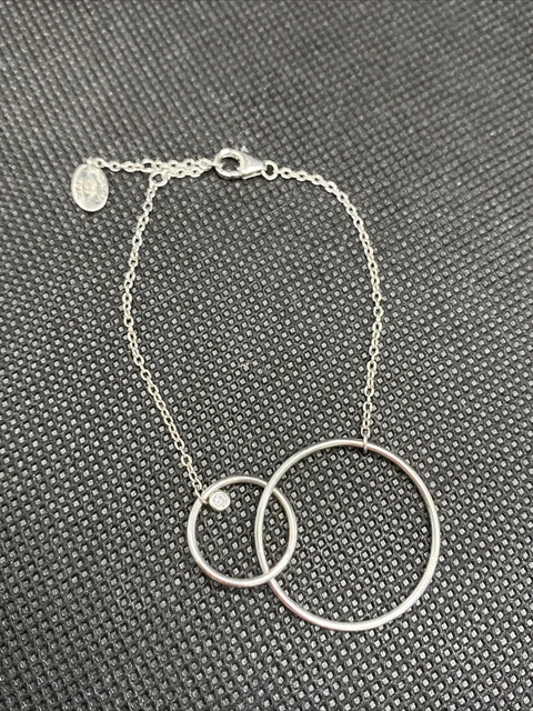 Bracelet Gourmette Ancien En Argent Massif 925 - Style Art Nouveau Soleil - Occasion à Nettoyer