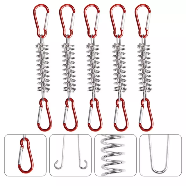 1 Set tent cord tensioner Steel Tent Rope Tensioner Camping Pegs Windproof