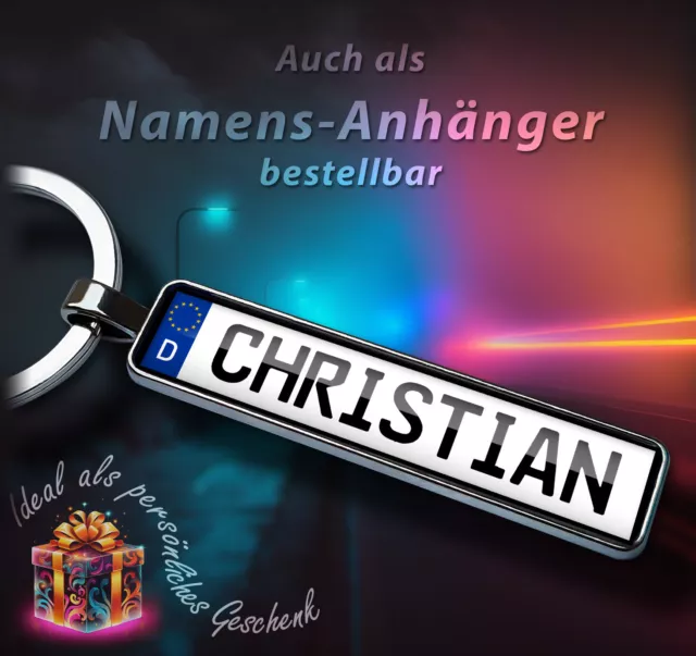 Schlüsselanhänger Kennzeichen Nummernschild Autokennzeichen Anhänger Auto Name 3