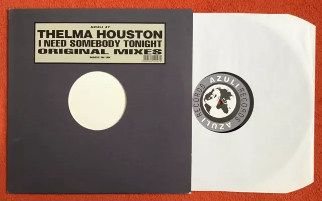 THELMA HOUSTON "I NEED SOMEBODY TONIGHT" 12" Single x 3 Mixes AZNY 47 - 1996