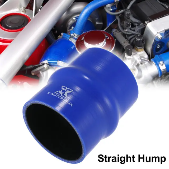 100mm Length 80mm Inner Dia Straight Hump Coupler Silicone Hose for Car Blue