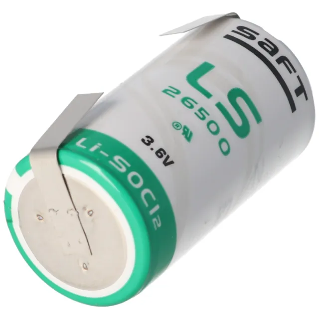 Batterie Pile Lithium Saft Li-SOCI2 LS26500 3.6V 7700mAh Format C avec cosse... 3
