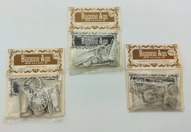 3 X BYGONE Age Victorian White Metal 1/24 Scale Model Kits Hot Chessnut ...