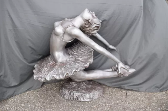 Ballerina Bronze versilbert 86cm