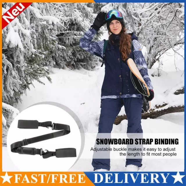 Nylon Adjustable Toboggan Straps Skiboard Fixed Strap Snowboard Protect Pole Tie