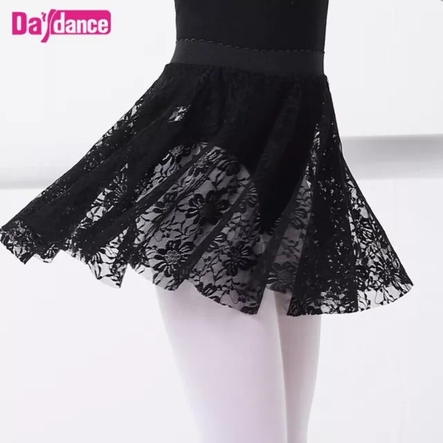 Kids Lace Ballet Skirts Toddler Girls Dance Training Skirt Girl White Black Pink